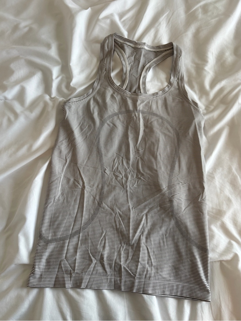 lululemon athletica Striped Racerback Tank - Black & White